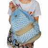 [Unforgetable Day] Fabric Art School Backpack Outdoor Daypack