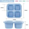 4 Pack Snack Box Containers, 4 Compartment Snack Bento Boxes