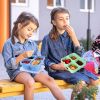 4 Pack Snack Box Containers, 4 Compartment Snack Bento Boxes