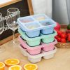 4 Pack Snack Box Containers, 4 Compartment Snack Bento Boxes