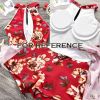 Halter Top Bathing Suit One Piece Swimsuit Boyshort Beach wear with Underwire