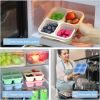 4 Pack Snack Box Containers, 4 Compartment Snack Bento Boxes