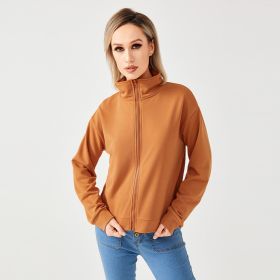 Women's Zipper Sweatshirt (Option: Apricot-S)