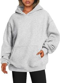 Women's Autumn Thick Hooded Sweater (Option: Light Gray-M)