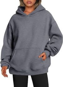 Women's Autumn Thick Hooded Sweater (Option: Dark Gray-M)
