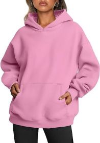 Women's Autumn Thick Hooded Sweater (Option: Pink-L)
