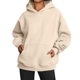 Women's Autumn Thick Hooded Sweater (Option: Khaki-L)