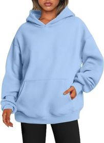 Women's Autumn Thick Hooded Sweater (Option: Sky Blue-L)